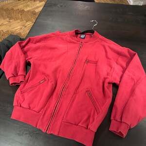 Vintage Y2K Red Gap Zip Up Sweater sweatshirt size L unisex no hood fasr